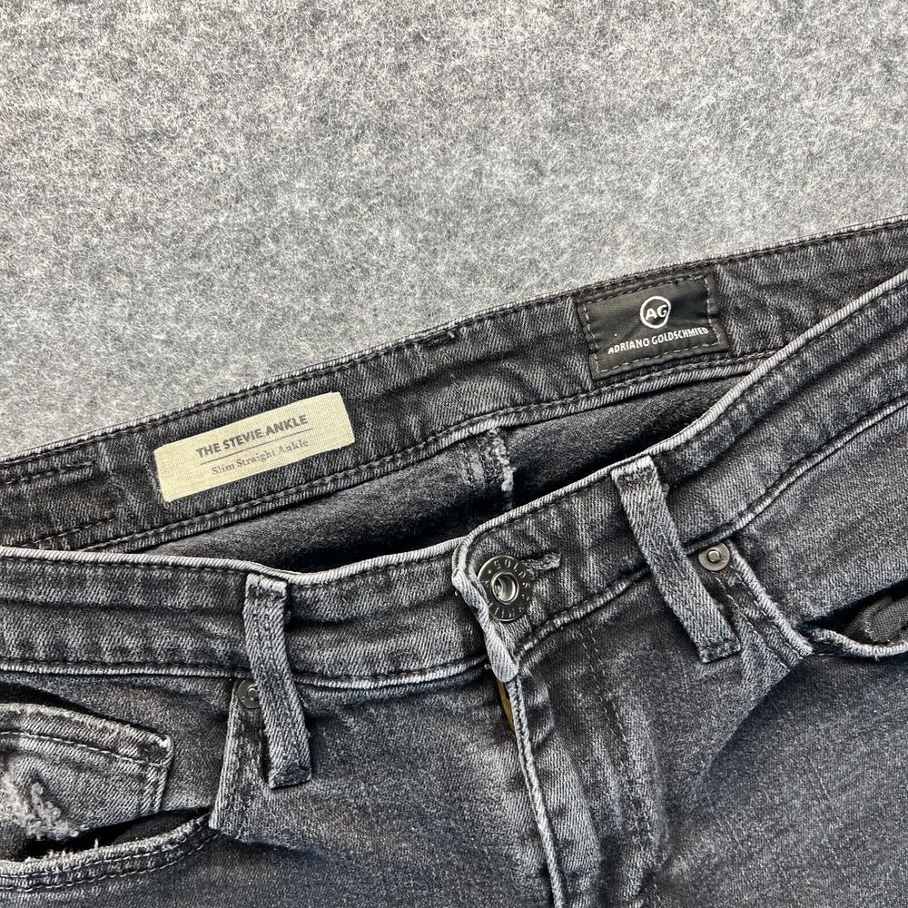 AG Adriano Goldschmied Jeans Womens 26 Stevie Slim Straight Ankle Distressed - Picture 4 of 13